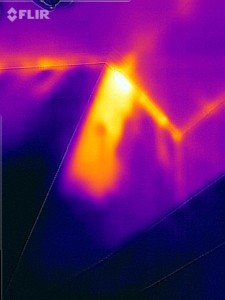 Scan of entrance wall with FLIR IR camera.